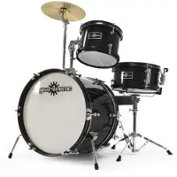 Gear4Music Junior 3-dels Trommesett fra Svart - Nesten ny