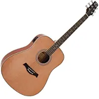 Gear4Music Dreadnought Cutaway Elektroakustisk Gitar Naturell