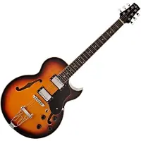 Gear4Music San Diego Semiakustisk Gitar fra Sunburst