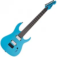 Gear4Music Harlem S 7-strengs Elektrisk Gitar fra Blue Sparkle