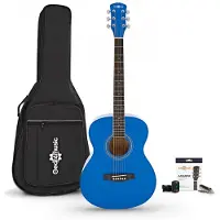 Gear4Music Student Acoustic Guitar & Accessory Pack by Blue