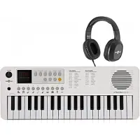 Gear4Music VISIONKEY-1 37-tangenters Bærbart Mini-keyboard med Hodetelefoner Hvit
