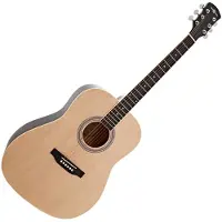 Gear4Music Dreadnought Akustisk Gitar fra Natural