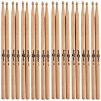 Gear4Music 2B Trommestikker av Lønn med Tretupper Pakke med 10