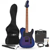 Gear4Music Knoxville Select Modern Electric Guitar + Forsterkerpakke Space Burst