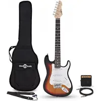 Gear4Music 3/4 LA Elektrisk Gitar Sunburst Mini Gitarforsterkerpakke