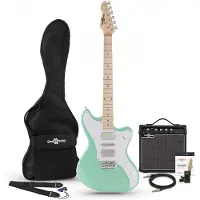 Gear4Music Seattle Elektrisk Gitar + Forsterkerpakke Seafoam Green