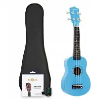 Gear4Music Ukulelepakke fra Blå