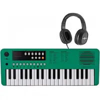 Gear4Music VISIONKEY-1 37-Tangenters Bærbart Mini-Keyboard med Hodetelefoner Grønn