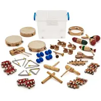 Gear4Music 36-dels KS2 Drum and Jingle Slagverksett for Klasserommet fra