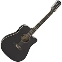 Gear4Music Dreadnought 12-strengers Elektroakustisk Gitar fra Svart