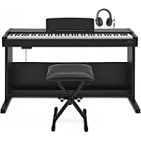 Gear4Music VISIONKEY-500 Digitalpiano Pakke fra Matt Svart