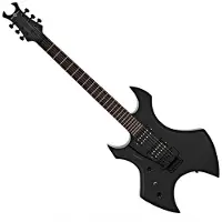 Gear4Music Harlem X Left Handed Electric Guitar by Black