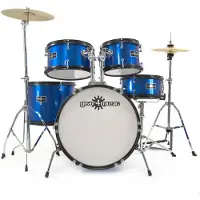 Gear4Music Junior 5-dels Trommesett fra Blå