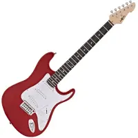Gear4Music LA Elektrisk Gitar fra Rød