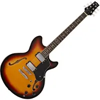 Gear4Music San Francisco Semiakustisk Gitar fra Sunburst