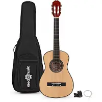 Gear4Music Junior 1/2 Klassisk Gitar Natural Pakke fra