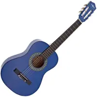 Gear4Music Junior 1/2 Klassisk Gitar Dark Blue fra