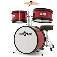 Gear4Music Trommesett for Barn fra Rødt