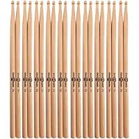 Gear4Music 7A Trommestikker av Lønn med Tretupper Pakke med 10