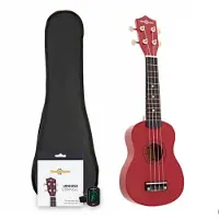 Gear4Music Ukulelepakke fra Rød