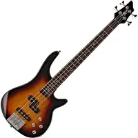 Gear4Music Chicago Short Scale Bassgitar fra Sunburst