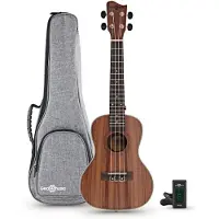 Gear4Music Koa Concert Ukulelepakke fra