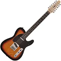 Gear4Music Knoxville Deluxe 12-strengers Elektrisk Gitar fra Sunburst