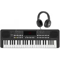Gear4Music VISIONKEY-2 49-Tangenters Bærbart Keyboard Svart Hodetelefonpakke