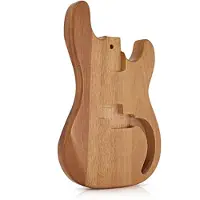 Gear4Music Bassgitarkropp Natural Mahogany