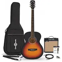 Gear4Music Student Elektroakustisk Gitar Sunburst 15W Akustisk Forsterker & Tilbehørspakke