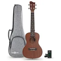 Gear4Music Sapele Concert Ukulelepakke fra