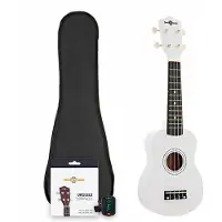 Gear4Music Ukulelepakke fra Hvit
