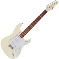 Gear4Music LA Select Legacy Gitar fra Vintage White