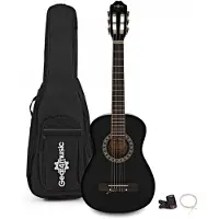 Gear4Music Junior 1/2 Klassisk Gitarpakke Svart fra