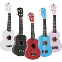 Gear4Music Ukulele fra Flerfarget 5-Pakning