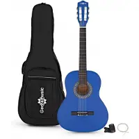Gear4Music 3/4 Classical Guitar Pack Blue by