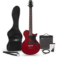 Gear4Music New Jersey Classic II Elektrisk Gitar + Forsterkerpakke Cherry Red
