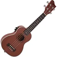 Gear4Music Sapele Soprano Elektro-Ukulele fra
