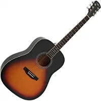 Gear4Music Dreadnought Akustisk Gitar fra Sunburst