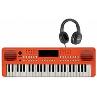 Gear4Music VISIONKEY-2 49-Tangenters Bærbart Keyboard i Oransje med Hodetelefoner