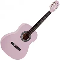 Gear4Music 3/4 Klassisk Gitar Rosa fra