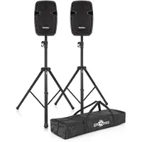 SubZero 200W 8" PA-system med Digital Mediaspiller & Stativer