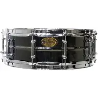 WorldMax 14" X 4" Black Brass Snare Drum Chrome Hardware