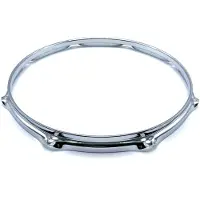 WorldMax 8" Triple Flange 4 Lug Drum Hoop Chrome