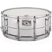 WorldMax 14 x 6.5 Beaded Chrome Over Steel Snare Drum Chrome HW