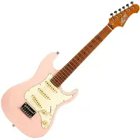 JET Guitars JS-300 Mini Roasted Maple Pink