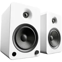 Kanto Audio Kanto YU6 Powered Bookshelf Speakers with S6 Tilted Stands White