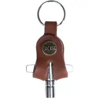 Tackle Instrument Supply Co . Drum Key with Leather Case Mahogany