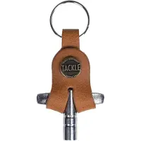 Tackle Instrument Supply Co . Drum Key with Leather Case Saddle Tan